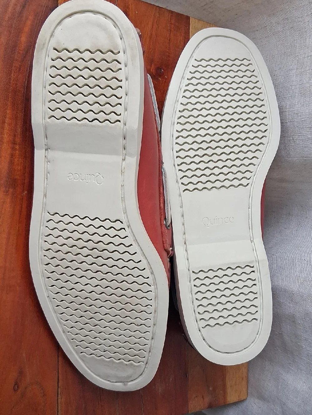 Quince Water Resistant Leather Boat Shoe Amaro Red 9.5